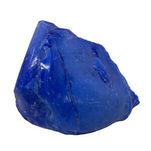 Periwinkle Cobalt Blue Art Glass Cullet Layered Swirl Opaque #5XL197